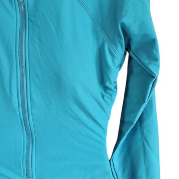 Kona Sol aqua blue long sleeve one piece swimsuit size M NWT - Picture 5 of 9